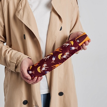 зонт, полуавтомат, сплав, пластик, полиэстер, 55см, 8 спиц, красный, арт.3