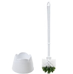 ерш для унитаза любаша, с подставкой, пластик, белый, 603627