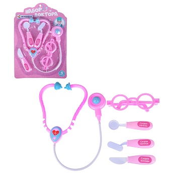 игроленд набор доктора, 5пр.,pp , 32х22х3см, 2 дизайна