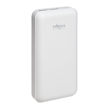 forza аккумулятор мобильный, 20000 мач, 2xusb-a, 1xusb-c, 1xmicro-usb, 10w, 2a, пластик, белый от магазина Барс