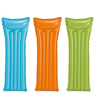 intex матрас пляжный надувной, 183x69см, 3 цвета 59703np