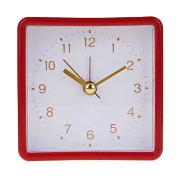 ladecor chrono будильник, 8,3x4x8,3 см, пластик, 1xaa, цвет красный