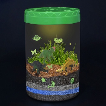 inbloom террариум "динозаврик", 15.5х10х10см, pvc, pet, abs, pp от магазина Барс