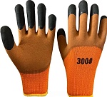 перчатки утепленные торро-люкс, облив 3/4, черные пальцы 10/480 