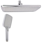 набор леек для душа, тропическая 1 реж. 300х200мм, ручная 3 реж. 105х120мм, хром