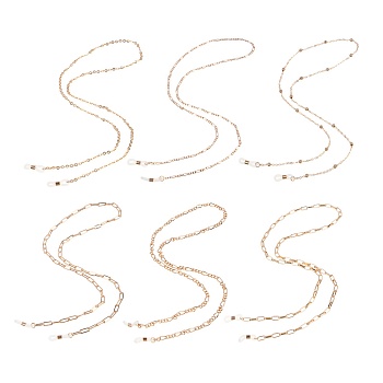 юl цепочка для очков, пластик, биж.сплав, 65см, 6 дизайнов