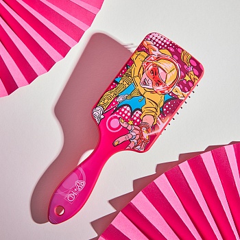 юниlook расческа массажная 3d, пластик, 21,7х6,8см, красный