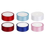 лента для подарков атласная, 2,5 см x 2,7 м, полиэстер, 6 цветов