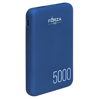 forza аккумулятор мобильный, 5000 мач, 2xusb, 2а, прорезиненное покрытие, пять цветов от магазина Барс