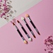 ЮНИLOOK Аппликатор двухсторонний со спонжем и кистью 10 шт, пластик, латекс, ворс нейлон, 7,5см