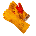 краги из спилка оранж/ цвета с усиленной ладонью, мех-мутон gward track lux zima