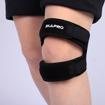 silapro суппорт-фиксатор x-образный на колено 45x27см, нейлон 22%, лайкра 22%, неопрен 56%