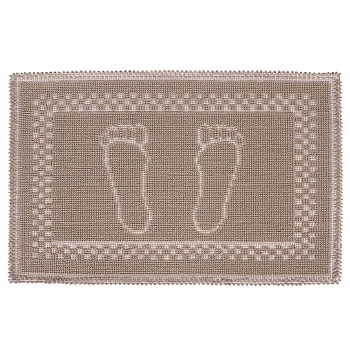 коврик петельный, хлопок, 60x40см, одинарный, бежевый от магазина Барс