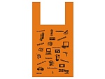 пакет "майка" пнд 45*65 электрон 25кг оранжевый 50/1000