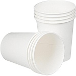 стаканы одноразовые 200мл, 50шт/уп, бумажные однослойные, белые, холодное/горячее, huhtamaki 