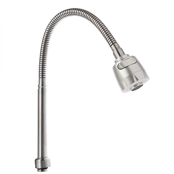 излив смесителя для кухни, гибкий, 50см, нерж. сталь, epdm, с гайкой, сатин