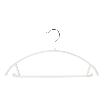 вешалка для одежды тм vetta, 40х21,5х1 см, пластик с покрытием софт тач, цвет белый от магазина Барс