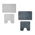 набор ковриков для ванной комнаты тм vetta ленни, искусств.мех, полиэстер, 50x80см+50x50см, 2 цвета от магазина Барс