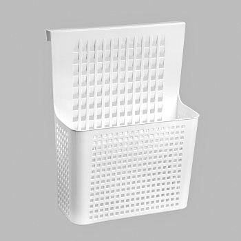 контейнер лофт навесной на дверцу 24,5х9х31см, пластик, белый от магазина Барс