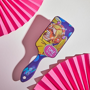 юниlook расческа массажная 3d, пластик, 21,7х6,8см, синий