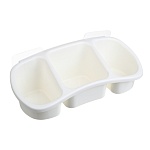 vetta classic полка настенная, три отделения, пластик, 28x12,5x8,5 см, молочный от магазина Барс