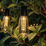 inbloom гирлянда уличная на солн.батарее, 6.3м, 20led, шампань, 8 реж, 1xaaa 600mah, abs, ip44 от магазина Барс