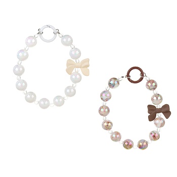 ladecor подвеска-брелок, шарики с бантом, пластик, металл, длина 13см, 2 дизайна