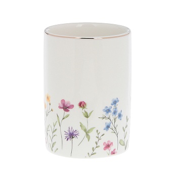 стакан для ванной комнаты тм vetta вирджиния, керамогранит, белый, 7x7x11см от магазина Барс