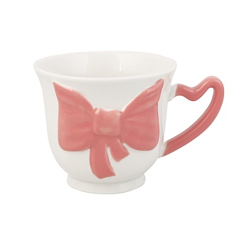 кружка тм ladecor "бант" 480 мл, керамика