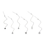 цепочка с подвеской, 40 см, сплав, 6 дизайнов, бж25-31