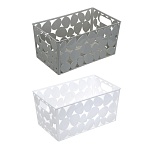 корзинка для хранения тм vetta, пластик, 25,5x15x12,5см, 2 цвета от магазина Барс