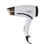 leben фен для волос, складной, 1200 вт, 2 скорости, бело-черный, концентратор интернет-магазин «Барс»