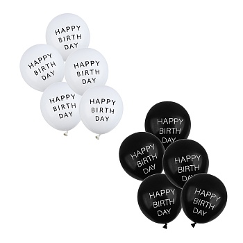 fntastic набор воздушных шаров, 5 шт, 12" с надписью happy birthday, 2 цвета, латекс