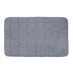 коврик для ванной тм vetta рикард, вельвет, губка 0,8 см, полиэстер, 50х80 см, графит от магазина Барс