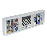 ldgames набор магнитных игр 3 в 1, 37,5х12х3 см, в металлической коробке, металл
