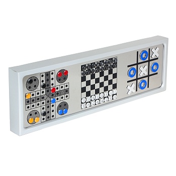 ldgames набор магнитных игр 3 в 1, 37,5х12х3 см, в металлической коробке, металл