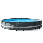 intex бассейн каркасный ultra xtr, фильтр насос, лестница, чехол, подложка, 488х122см, 26326