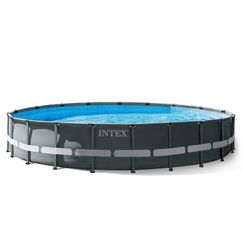 intex бассейн каркасный ultra xtr, фильтр насос, лестница, чехол, подложка, 488х122см, 26326