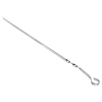 шампур плоский 550x10x1.5мм, нерж.сталь