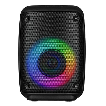 forza колонка беспроводная bang 8 вт,подсветка,1800мач,бт,fm,type-c,usb,tws,вшг 22x14x16см, чёрный от магазина Барс