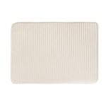 коврик для ванной комнаты тм vetta talli, ворсовый полосатый флис 220г/м², 80х50см, молочный