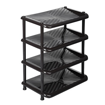 этажерка для обуви "комфорт", 52,5х34х33см, 4 полки, коричневая от магазина Барс