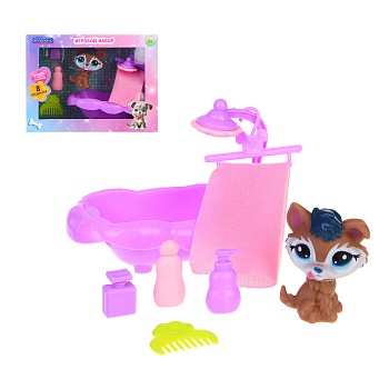 игроленд набор игровой, питомец с акс., abs, pp, 17,6х7,2х13см, 3 дизайна