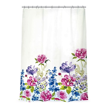 vetta шторка для ванной, пева, 60 г/м2, 180x180см, "цветущие пионы" от магазина Барс
