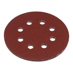 ермак круг шлифовальный из абразивной бумаги на велкро основе, 8 отверстий, p80, 125 мм, 5шт.