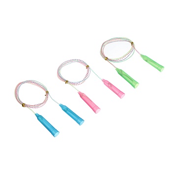 скакалка радужная тм by sport, 2,3м, d4,3мм, пластик, пвх, 3 цвета