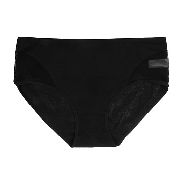 galante трусы женские макси с декором, р.52, 95%хлопок, 5%спандекс, черный, нб25-15