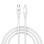 кабель для зарядки type c-ip by twist, 27вт, 1 м, 3a, гибкий силикон, белый от магазина Барс