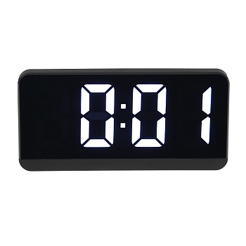 ladecor chrono будильник электронный, 16,5x1,5x8 см, авс пластик, 3xaаa, оправа цвет черный