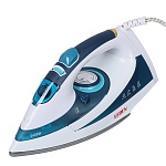 leben утюг с отпаривателем 2400 вт, подошва - керамическое покрытие, синий интернет-магазин «Барс»